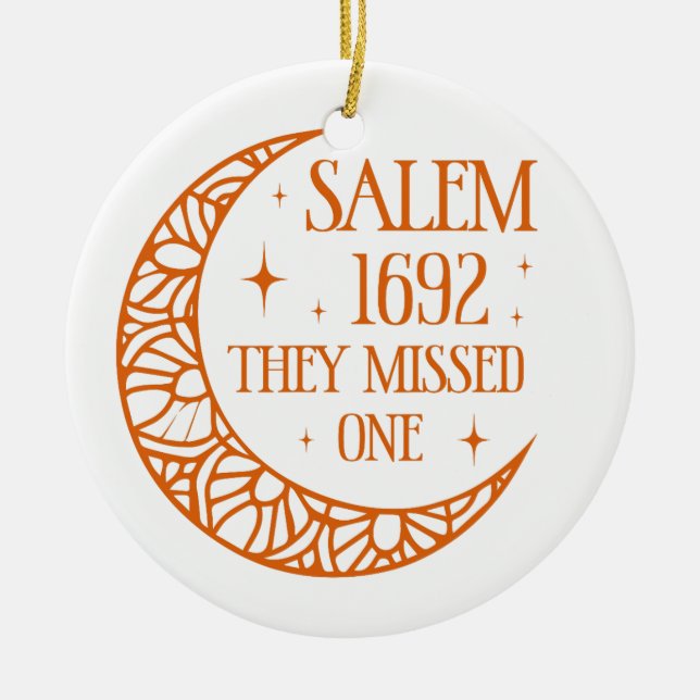 KürbisHalloween Salem 1692 verpassten sie einen Keramik Ornament (Vorne)