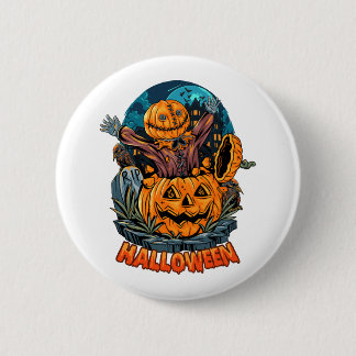 Kürbishalloween Shirt halloween Button