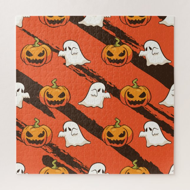 KürbisHalloween-Thema, nahtloses Muster. (Vertikal)