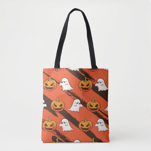 KürbisHalloween-Thema, nahtloses Muster. Tasche (Vorderseite)