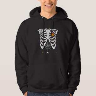 Kürbisherz in Ribcage Niedliche erwachsene Kinder Hoodie