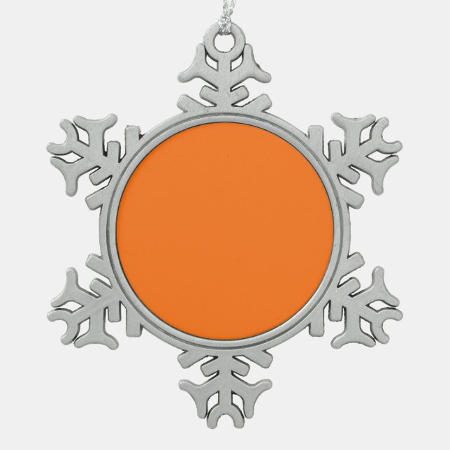 Kürbishex-Code FF7518 Schneeflocken Zinn-Ornament (Vorderseite)
