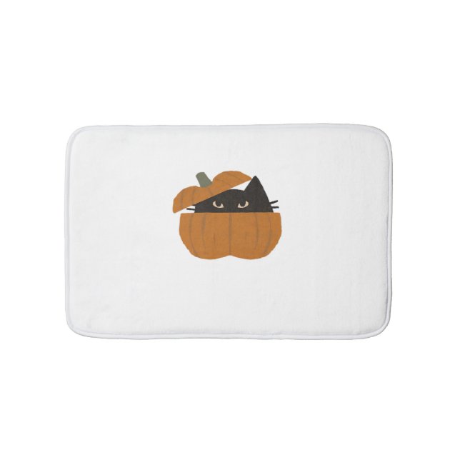 Kürbiskatze Klassischer T - Shirt_1 Badematte (Vorderseite)