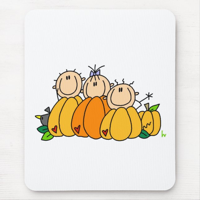 Kürbiskinder Mousepad (Vorne)