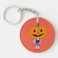 Kürbiskopf-Chibi-Schlüsselanhänger