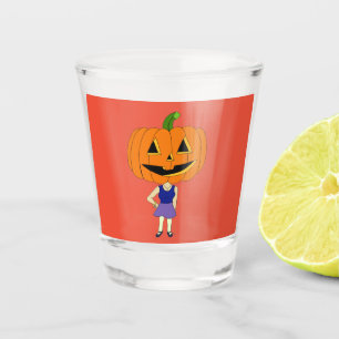 Kürbiskopf-Chibi-Schuss Schnapsglas