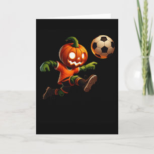 Kürbiskopf-Fußball-Halloween-Kostüm Männer Jungen Karte