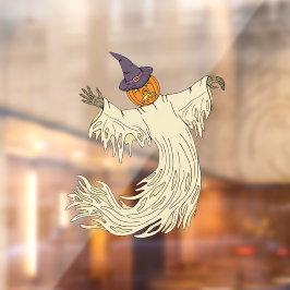 Kürbiskopf-Geist Halloween-Kunst Fensteraufkleber