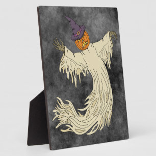 Kürbiskopf-Geist Halloween-Kunst Fotoplatte