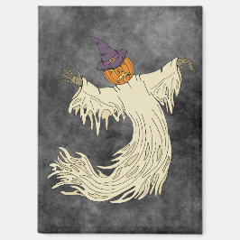 Kürbiskopf-Geist Halloween-Kunst Magnet