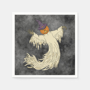 Kürbiskopf-Geist Halloween-Kunst Serviette