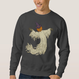 Kürbiskopf-Geist Halloween-Kunst Sweatshirt