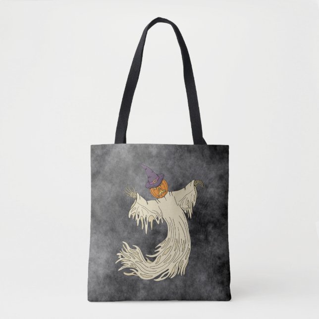 Kürbiskopf-Geist Halloween-Kunst Tasche (Vorderseite)