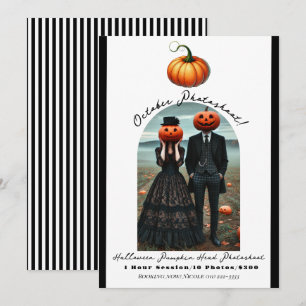 Kürbiskopf Halloween Herbst Fotografie Foto  Einladung