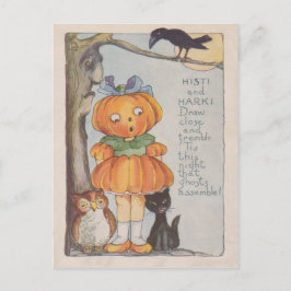 Kürbiskopf-Kürbislaterne Crow Black Cat Owl Postkarte