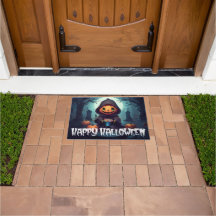 Kürbiskopf mit Süßigkeiten Frohes Halloween