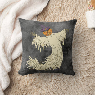 Kürbisköpfiger Geist Halloween-Kunst Kissen
