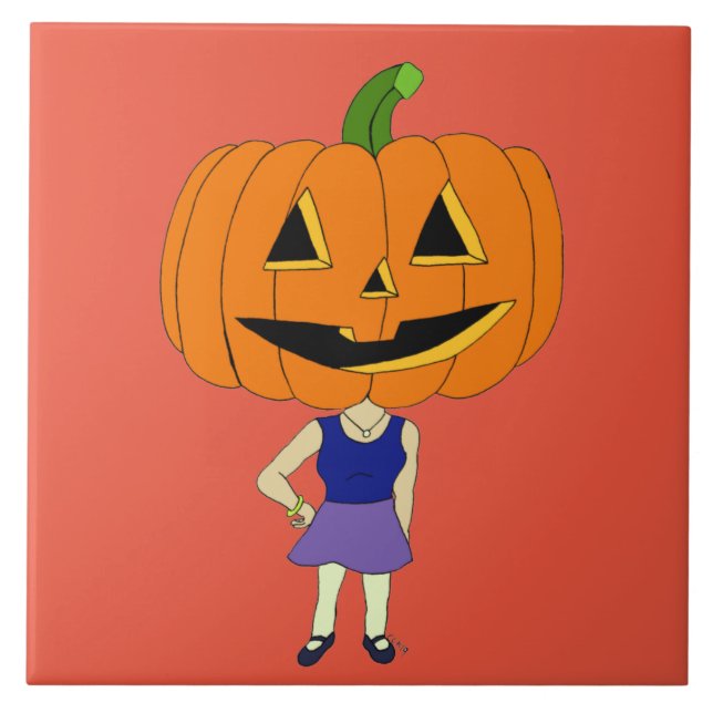 Kürbiskopflöte Fliese (Vorderseite)