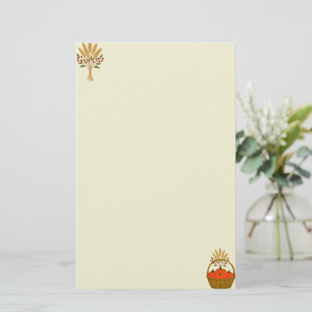 Kürbiskorb Briefpapier  (Stehend Vorderseite)