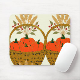 🍂 Kürbiskorb und Herbstweizen Mousepad