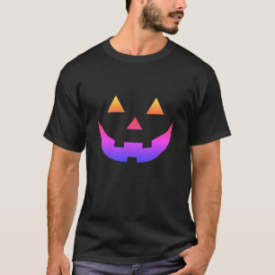 Kürbiskostüm der lila Kürbislaterne Halloween T-Shirt