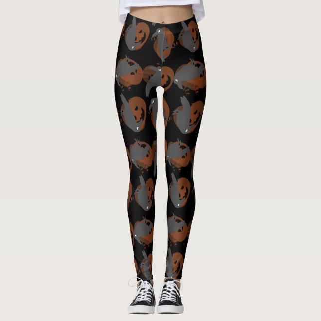 Kürbiskrähen Leggings (Vorderseite)