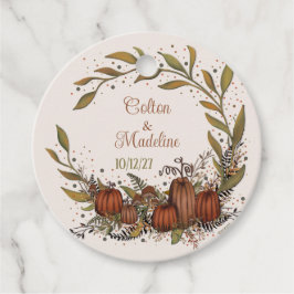 Kürbiskreide Herbstinkinspirivität Hochzeitsfall Geschenkanhänger