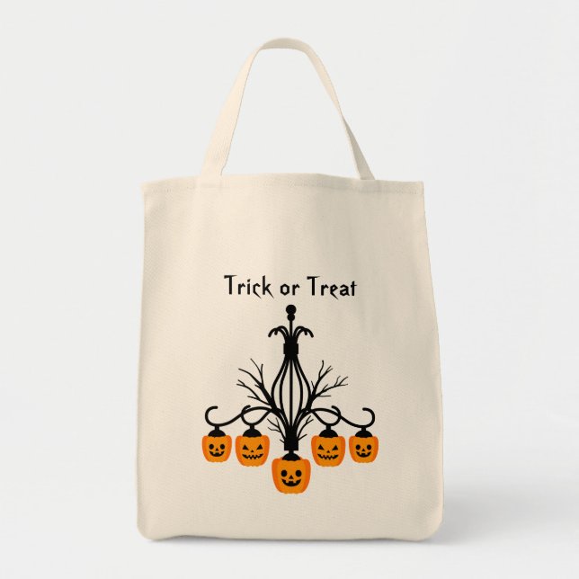 Kürbiskronleuchter Halloween gotische Beute Tragetasche (Vorne)