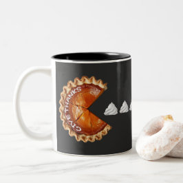 Kürbiskuchen Eating Cream Swirl Zweifarbige Tasse