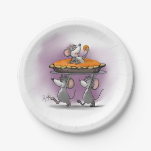 Kürbiskuchen-Feier Pappteller