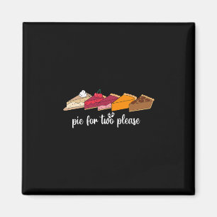 Kürbiskuchen für zwei Thanksgiving-Ankündigungen e Magnet