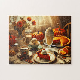 Kürbiskuchen-Gewürz-Creme-Tischdeko Herbst
