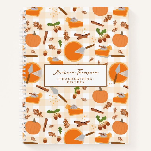 Kürbiskuchen Herbst Erntedank Rezept Notizbuch (Vorderseite)