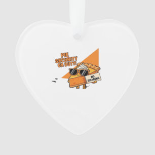 Kürbiskuchen Sicherheitsbeamter Lustiger Thanksgiv Ornament