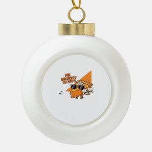 Kürbiskuchen Sicherheitsbeamter Lustiges Erntedank Keramik Kugel-Ornament