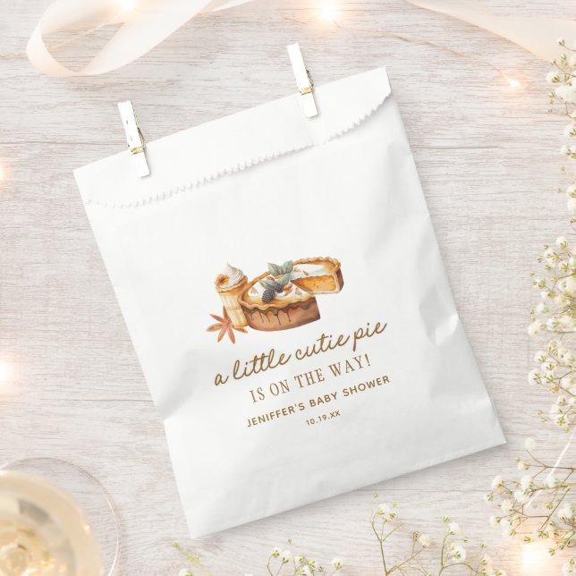 Kürbiskuchen Süsse ist auf dem Weg Babydusche Geschenktütchen (Ausgeschnitten)