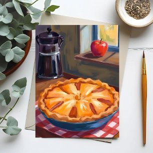 Kürbiskuchen Thanksgiving Aquarell Feiertagskarte