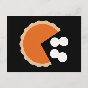 Kürbiskuchen Thanksgiving Humor Kürbis-Saison Postkarte