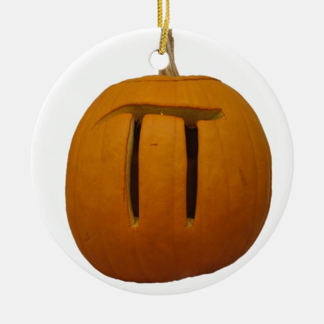 Kürbiskuchen-Weihnachtsverzierung Keramik Ornament (Vorne)
