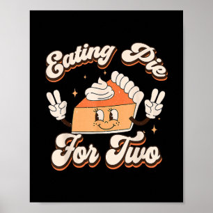 Kürbiskuchen zum Erntedankfest für zwei schwangere Poster