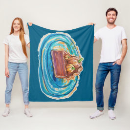Kürbiskuchenstück Fleecedecke