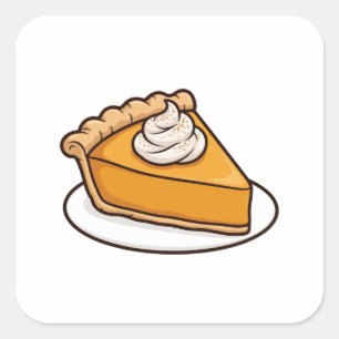 Kürbiskuchenstück Herbst Aufkleber