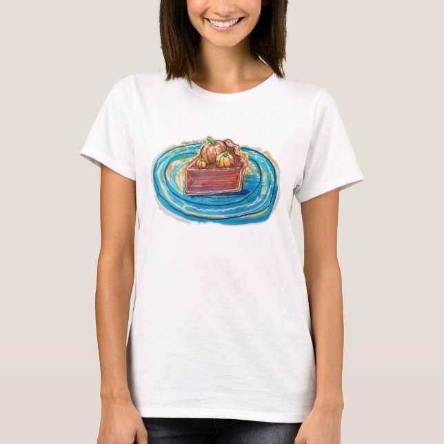 Kürbiskuchenstück T-Shirt (Vorderseite)