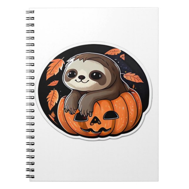 Kürbiskürbis Halloween-Aufkleber Oversized T - Shi Notizblock (Vorderseite)