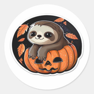 Kürbiskürbis Halloween-Aufkleber Oversized T - Shi Runder Aufkleber