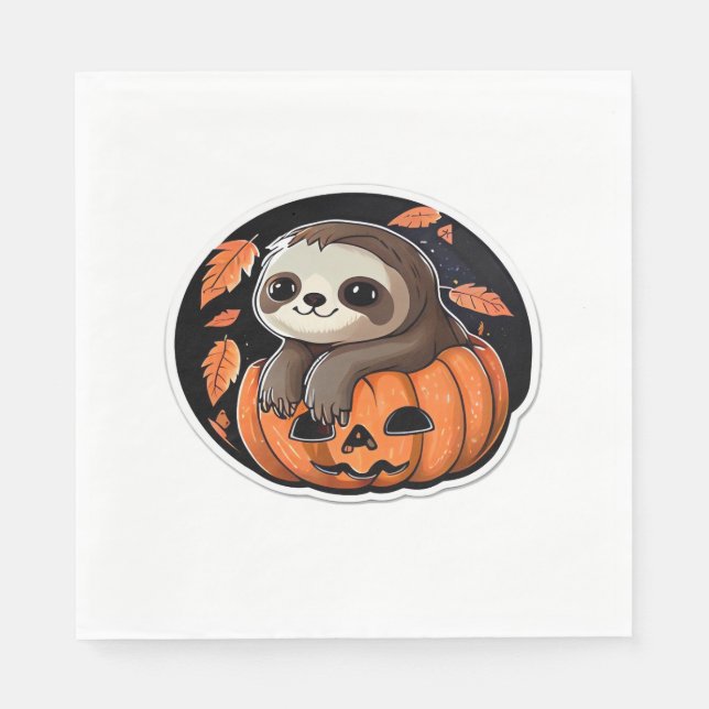 Kürbiskürbis Halloween-Aufkleber Oversized T - Shi Serviette (Vorderseite)