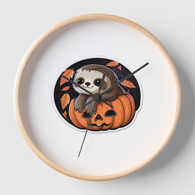 Kürbiskürbis Halloween-Aufkleber Oversized T - Shi Uhr (Vorderseite)