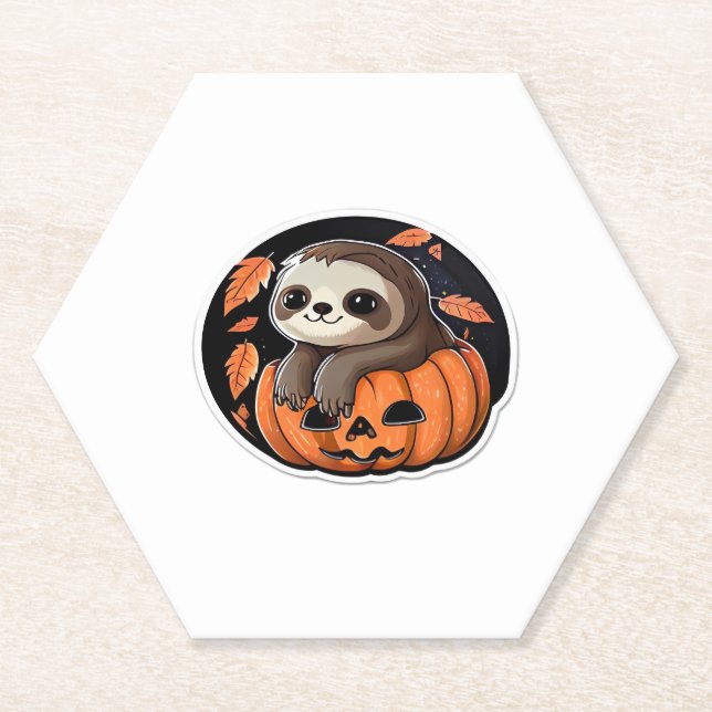 Kürbiskürbis Halloween-Aufkleber Oversized T - Shi Untersetzer (Vorderseite)