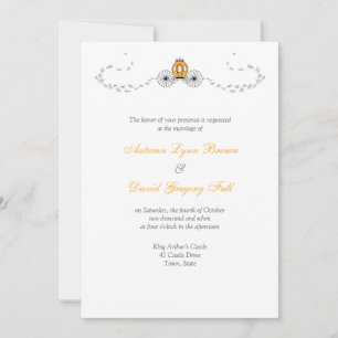 Kürbiskutschen-Herbst-Hochzeitseinladungen Einladung
