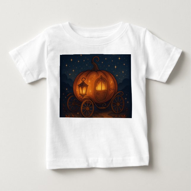 Kürbiskutschen-Träume – Ein Märchen-Halloween für  Baby T-shirt (Vorderseite)